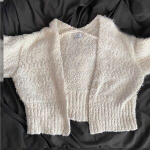 PacSun Cream Textured Open Cardigan